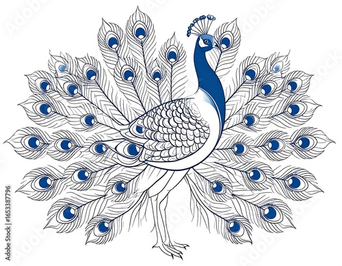 Ornate peacock illustration