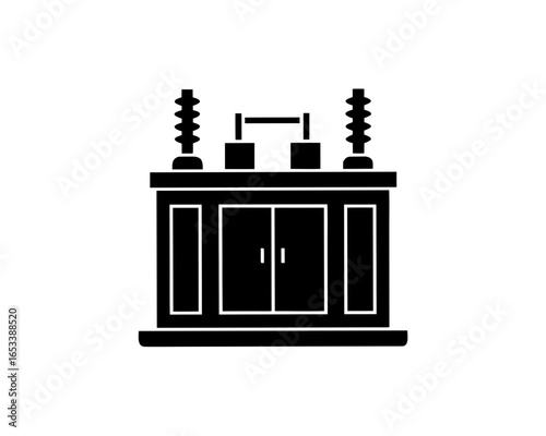 creative details electric substation icon Vector Illustration