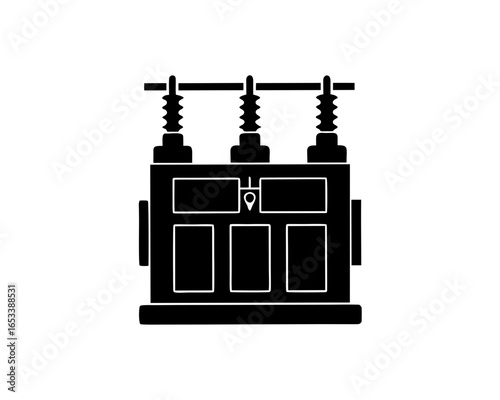 creative details electric substation icon Vector Illustration