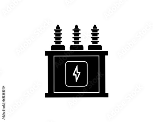 creative details electric substation icon Vector Illustration
