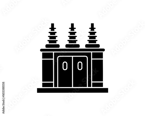 creative details electric substation icon Vector Illustration