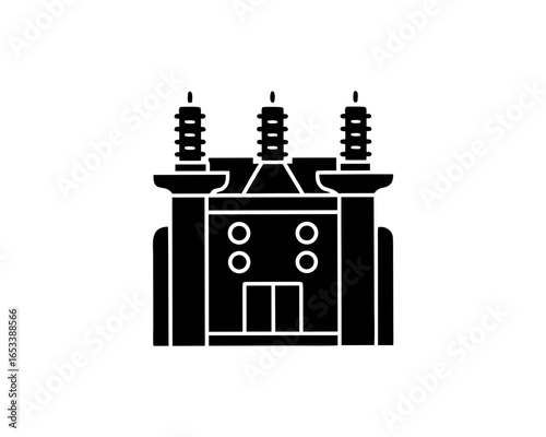creative details electric substation icon Vector Illustration