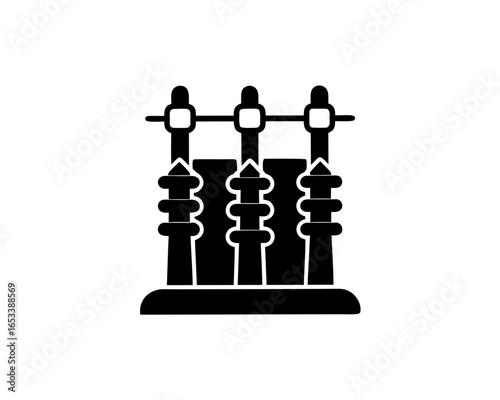 creative details electric substation icon Vector Illustration