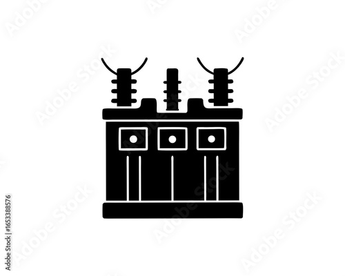 creative details electric substation icon Vector Illustration