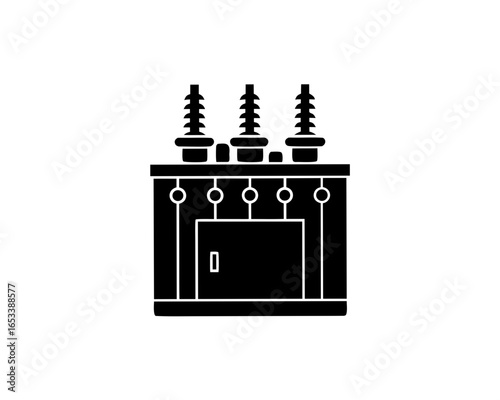 creative details electric substation icon Vector Illustration