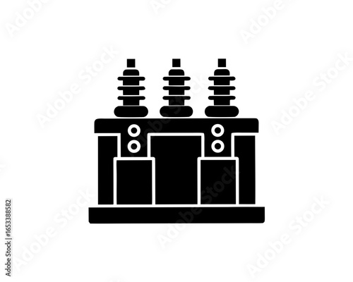 creative details electric substation icon Vector Illustration