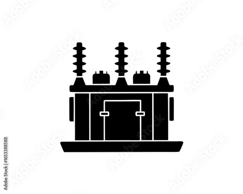 creative details electric substation icon Vector Illustration