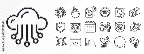 Stress, Eco food and Seo script line icons for web app. Glare of light effect. Message icon. Pack of Windmill turbine, Calendar, Head pictogram icons. Dice, Tips, Project deadline signs. Vector