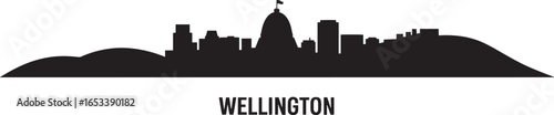 Wellington Skyline Silhouette Vector Illustration with Cityscape and Urban Landscape Design