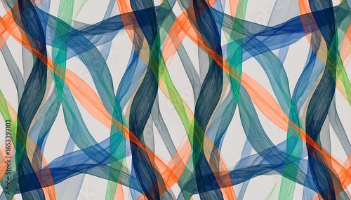 Abstract woven ribbon pattern