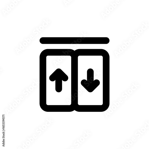 lift line icon is designed in an easily recognizable style. It's suitable for a variety of visual needs, such as digital media or other graphic design projects