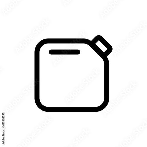 jerry can line icon is designed in an easily recognizable style. It's suitable for a variety of visual needs, such as digital media or other graphic design projects