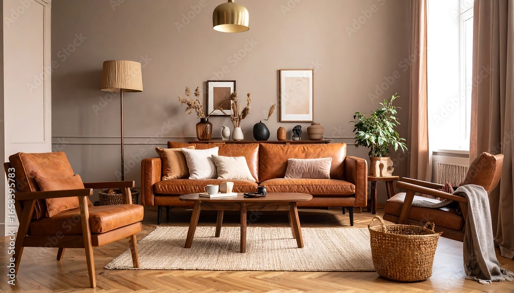 Fototapeta premium Rustic Living Room Interior