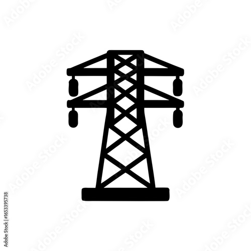 creative details transmission tower icon vector illustration