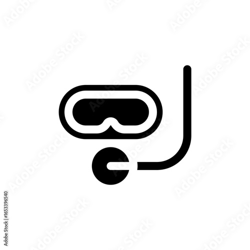 diving goggles icon is designed in an easily recognizable style. It's suitable for a variety of visual needs, such as digital media or other graphic design projects
