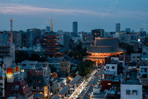 [東京都]浅草寺・仲見世通りの夜景