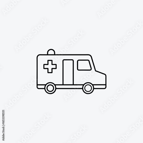 Wallpaper Mural Ambulance Icon Outline medical emergency Torontodigital.ca