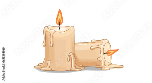 Melting Candles - Warm Light and Wax Drips