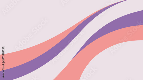 Abstract flowing waves in pastel purple coral and white on a light pink background Keywords: abstract, background, wave, flowing, pastel, purple, coral, pink, white, light, transparency background