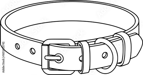 Dog Collar SVG Vector Outline
