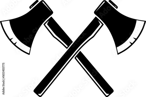 Crossed Axes Vector Graphic Black SVG Outline
