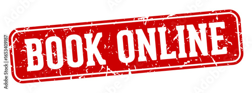 book online rectangular sign. book online stamp