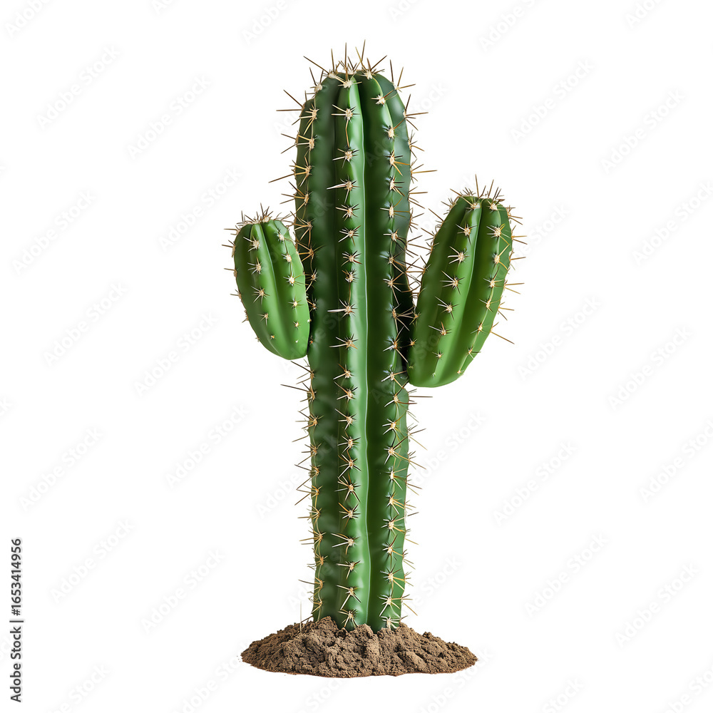 Majestic Cereus Cactus Plant, Isolated on Black Background, 3D Render Majestic Cereus Cactus Plant, Isolated on Black Background, 3D Render