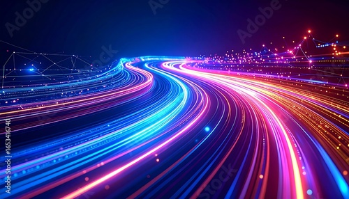 Abstract city lights highway