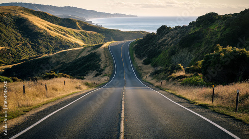 Fototapeta Naklejka Na Ścianę i Meble -  Coastal Drives Route: California's Pacific Coast Highway, Great Ocean Road (Australia), Amalfi Coast (Italy) Highlights: Beaches, cliffs, ocean views, seafood stops.
