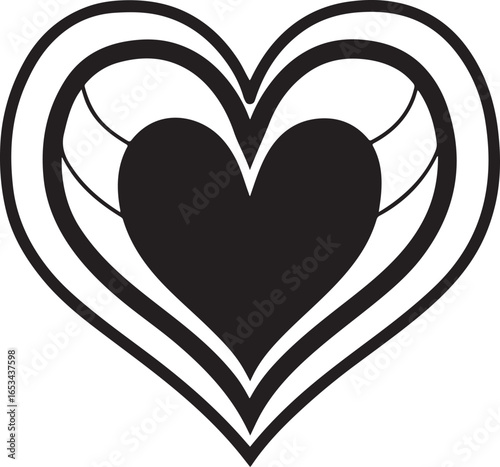 Layered Heart Shape