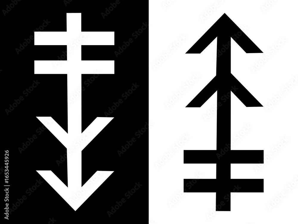 Obraz premium double arrow rectangles