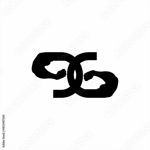 Fitness logo design with the number 96 concept.