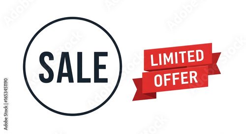 Red SALE badge, transparent background