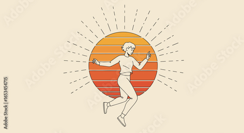 Minimalist Line Characters: Inclusive & Retro-Futurism Vector Set