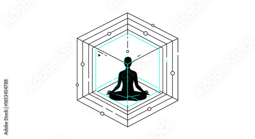 Minimalist Line Characters: Inclusive & Retro-Futurism Vector Set