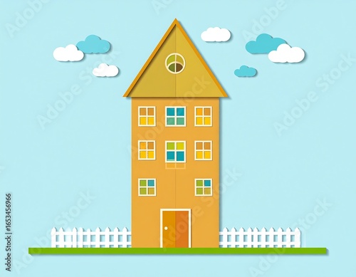 Cute papercraft building