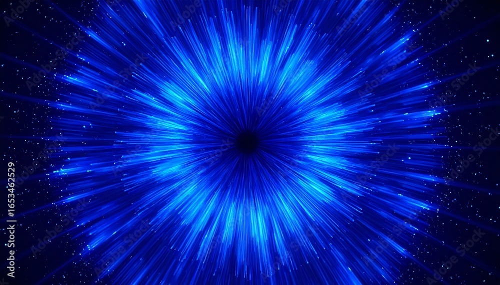 Obraz premium Radiant blue burst emanating from a central void