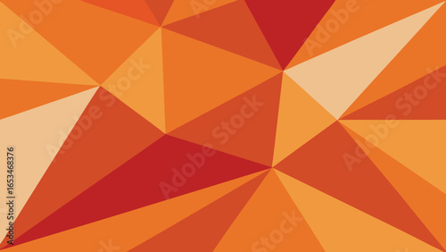 Orange and Red Geometric Low Poly transparency background abstract color