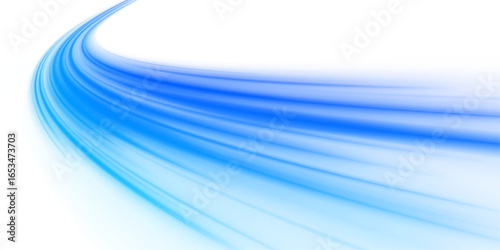 Liquid and water spray with flowing blue waves. Bright cool neon lines twirl and glow in a speedy, energetic digital background.