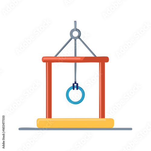 Illustration of gymnastic rings for exercise and training