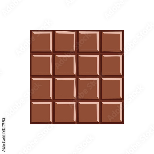 Delicious Milk Chocolate Bar with Shiny Square Pieces Sweet Treat Dessert Food