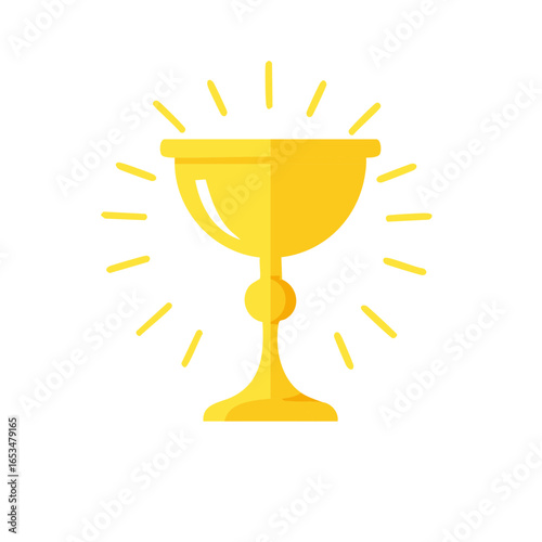 Radiant golden goblet icon representing ultimate success achievement and reward