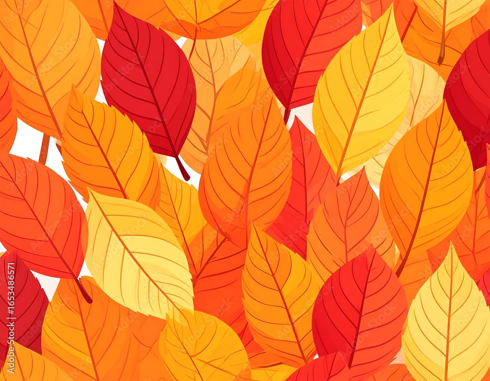 Obraz premium Autumn leaves pattern. Colorful fall backdrop
