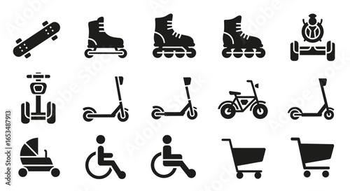 Collection of Transportation and Mobility Icons