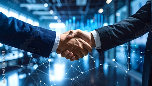 Business handshake in modern office (1)