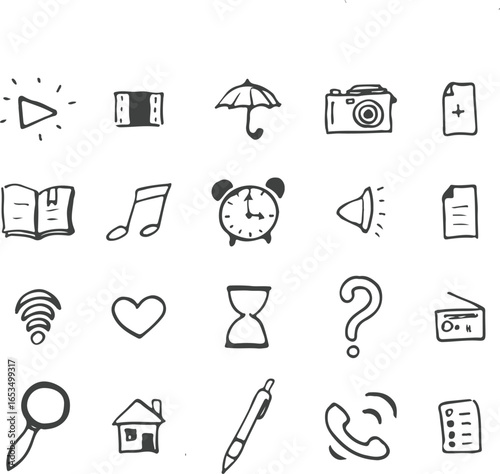 communication icons set