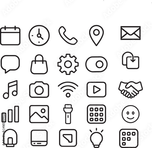 social media icons set