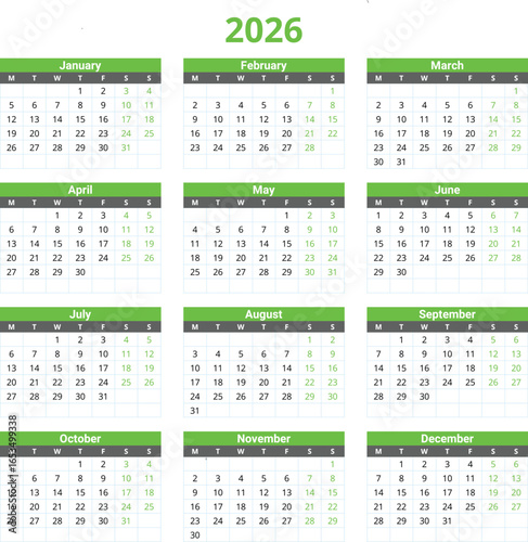 calendar for 2026
