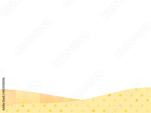 水彩で描いた優しいオレンジ系のフレーム背景イラスト素材