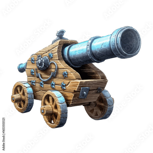 old cannon isolated